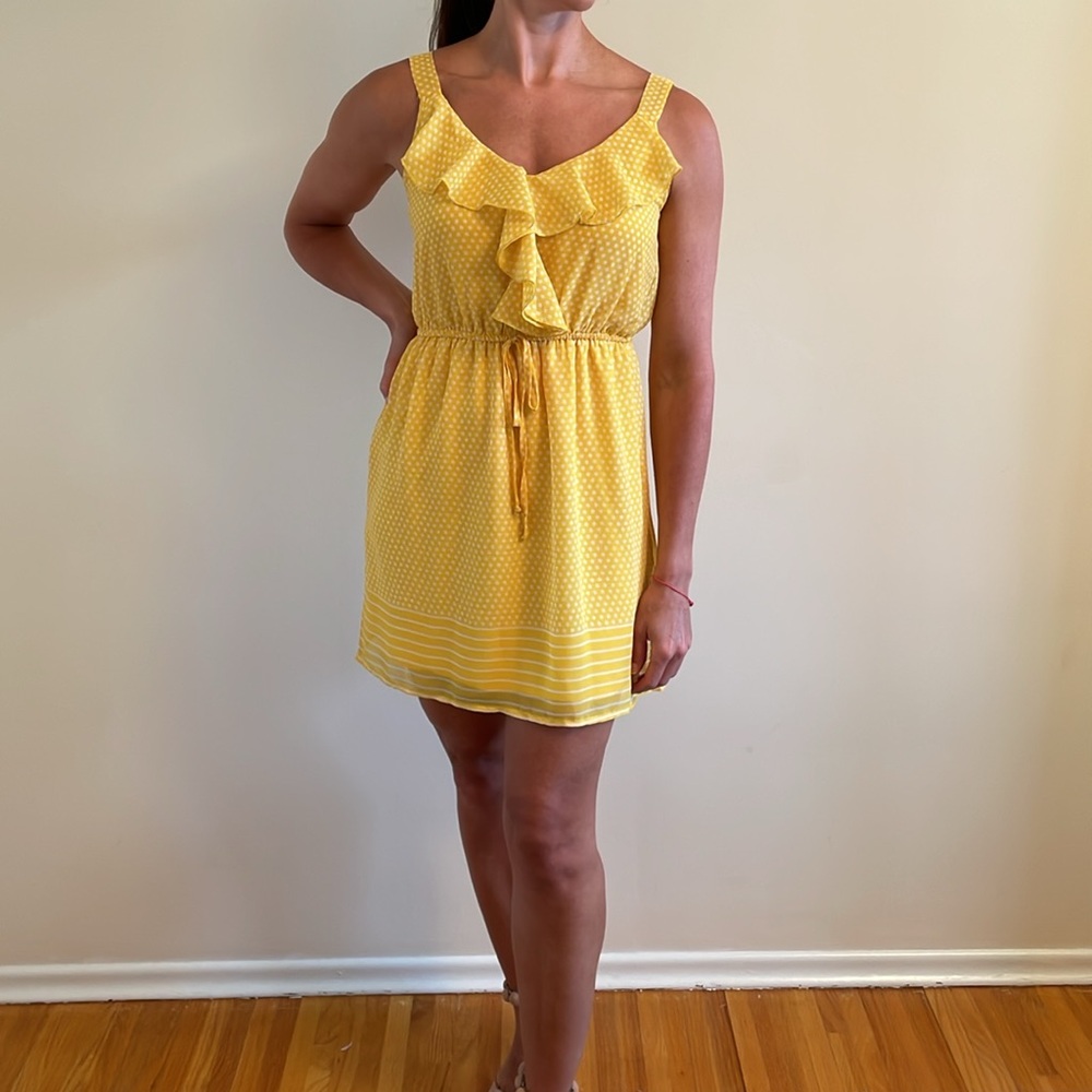 BeBop Polka Dot Yellow Summer Dress